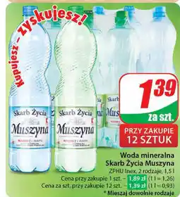Dino Woda mineralna Skarb Życia Muszyna ZPHU Inex, 1,5 l oferta