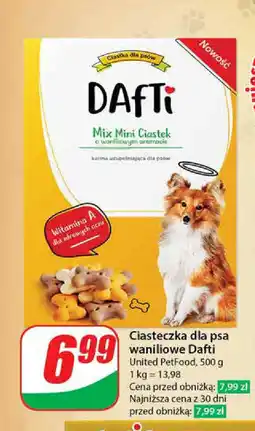 Ciasteczka dla psa waniliowe Dafti United PetFood, 500 g