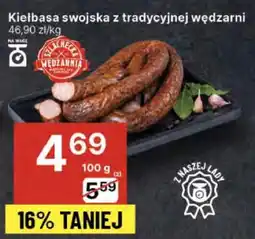 Delikatesy Centrum Kiełbasa swojska z tradycyjnej wędzarni oferta