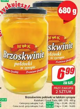 Dino Brzoskwinie połówki w lekkim syropie M&K oferta