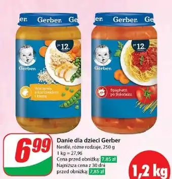 Dino Obiadek spaghetti po bolońsku Gerber Junior oferta