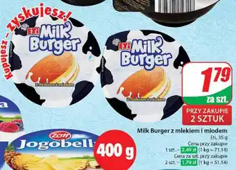 Dino Baton z mlekiem i miodem Eti Milk Burger oferta