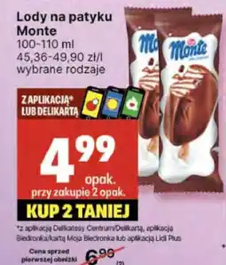 Delikatesy Centrum Lody na patyku Monte oferta