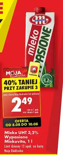 Biedronka Mleko 3.2% Mlekovita Wypasione oferta