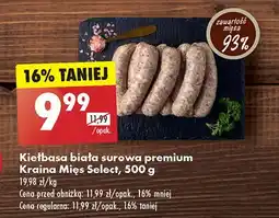 Biedronka Kiełbasa biała surowa Kraina Mięsa oferta