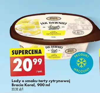 Biedronka Lody o smaku tarty cytrynowej Bracia Koral Jak Dawniej oferta