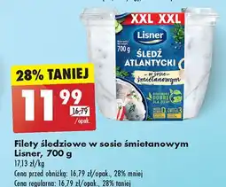 Biedronka Filety śledziowe w sosie śmietanowym Lisner oferta