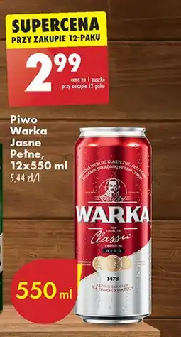 Biedronka Piwo Warka oferta