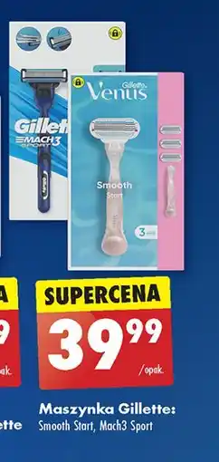 Biedronka Maszynka do golenia + 3 wkłady Gillette Mach3 Sport oferta