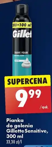Biedronka Pianka do golenia sensitive skin Gillette Foam oferta