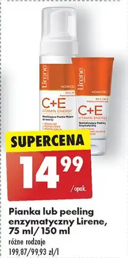Biedronka Pianka do mycia twarzy Lirene C+E Pro Vitamin Energy oferta