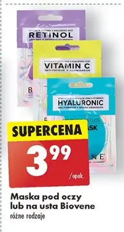 Biedronka Płatki pod oczy z retinolem Biovene oferta