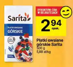 Delikatesy Centrum Płatki owsiane górskie Sarita oferta