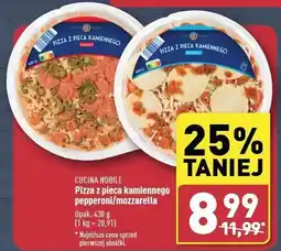 ALDI Pizza z pieca kamiennego mozzarella Cucina Nobile oferta