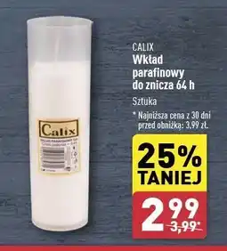 ALDI Wkład parafinowy do znicza 64h Calix oferta