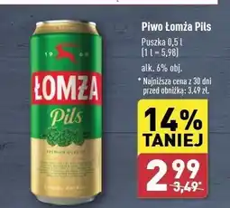 ALDI Piwo Łomża Pils oferta
