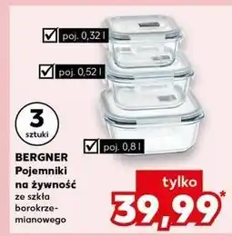 Kaufland Pojemniki na żywność 320 ml + 520 800 Bergner oferta