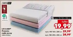 Kaufland Prześcieradło jersey 180-200 x 200 cm Liv & Bo oferta