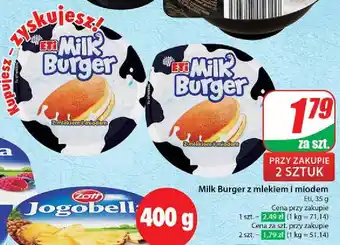 Dino Baton z mlekiem i z miodem Eti milk burger oferta