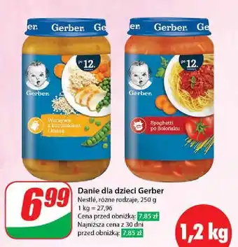 Dino Obiadek spaghetti po bolońsku Gerber junior oferta