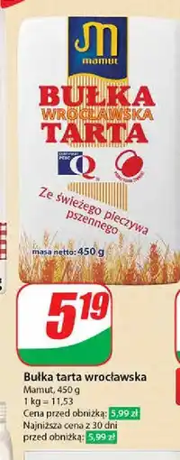 Bułka wrocławska tarta Mamut