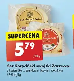 Biedronka Ser koryciński swojski z pomidorem i bazylią Zarzeccy oferta