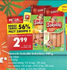 Biedronka Parówki drobiowo cielęce bez glutenu i laktozy Sokołów sokoliki oferta