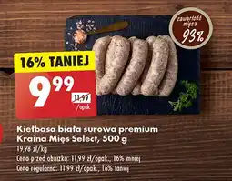 Biedronka Kiełbasa biała surowa Kraina mięsa oferta