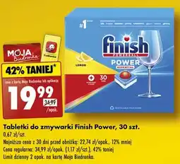Biedronka Tabletki do zmywarki Finish power 30 szt oferta