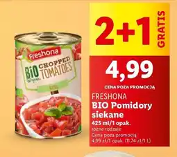 Lidl Pomidory krojone z bazylią Freshona oferta