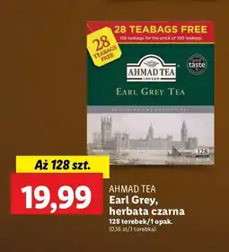 Lidl Herbata ekspresowa z zawieszką Ahmad tea london earl grey oferta