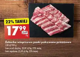 Biedronka Żeberka wieprzowe extra paski oferta