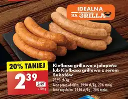 Biedronka Kiełbasa grillowa z serem Sokołów oferta