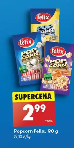Biedronka Popcorn karmelowy Felix pop corn oferta