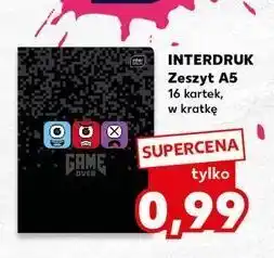 Kaufland Zeszyt a5/16 kartek kratka Interdruk oferta
