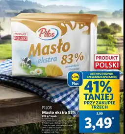 Lidl Masło ekstra 83 % Pilos oferta