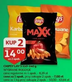 Auchan Chipsy paprykowe Lay's Maxx Mocno Pogięte oferta