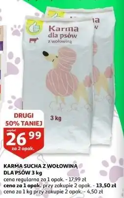 Auchan Karma dla psów z wołowiną Podniesiony Kciuk oferta
