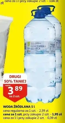 Auchan Woda niegazowana Podniesiony Kciuk oferta