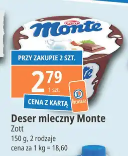 E.Leclerc Deser mleczno-czekoladowy z orzechami Zott Monte oferta