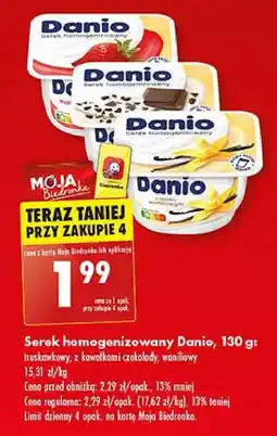 Biedronka Serek z kawałkami czekolady Danone Danio oferta