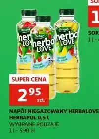Auchan Napój zielona herbata-malina-kwiat lipy Herbapol Herbalove oferta
