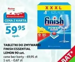 Auchan Tabletki do zmywarek lemon Finish All In 1 oferta