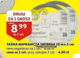 Auchan Taśma naprawcza srebrna 10 m x 5 cm Podniesiony Kciuk oferta