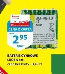 Auchan Baterie cynkowe lr03 Podniesiony Kciuk oferta