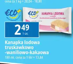 E.Leclerc Kanapka lodowa waniliowo-truskawkowo-kakaowa Eco+ oferta