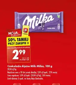 Biedronka Czekolada alpine milk Milka oferta
