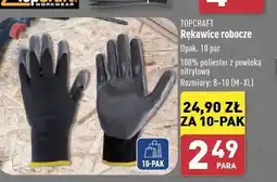 ALDI Rękawice robocze rozm. 8-10 Top Craft oferta