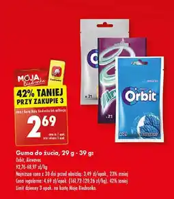 Biedronka Guma do żucia spearmint saszetka Orbit White oferta