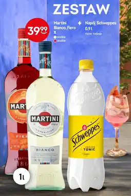 Żabka Martini Bianco, Fiero + Napój Schweppes oferta